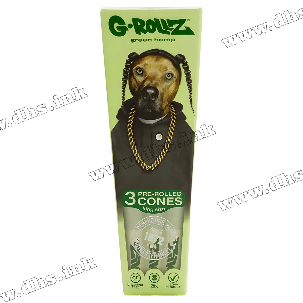 Джоінти G-Rollz Pets Rock "Rap" Organic Green Hemp в уп. 3 шт